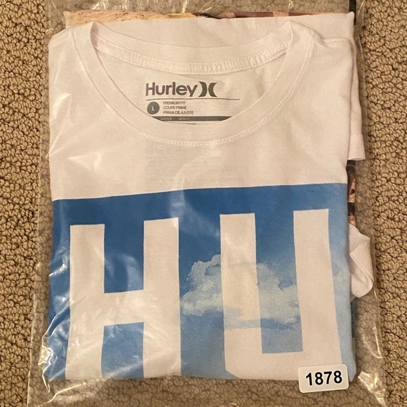 HURLEY Unique Beach Tee Shirt Men L Large - Picture 5 of 5